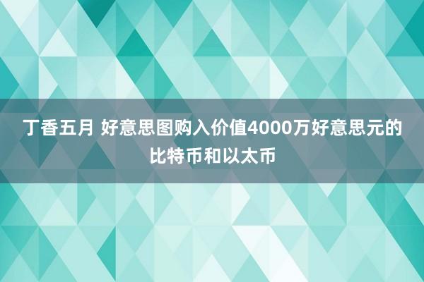 丁香五月 好意思图购入价值4000万好意思元的比特币和以太币