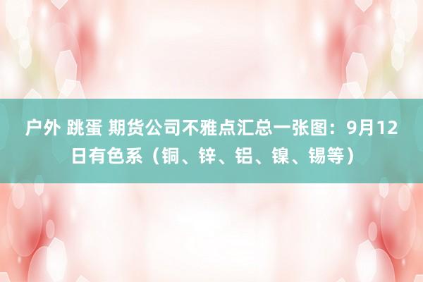 户外 跳蛋 期货公司不雅点汇总一张图：9月12日有色系（铜、锌、铝、镍、锡等）