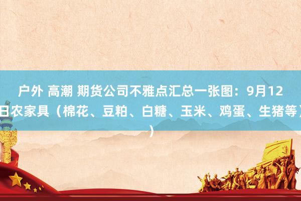 户外 高潮 期货公司不雅点汇总一张图：9月12日农家具（棉花、豆粕、白糖、玉米、鸡蛋、生猪等）