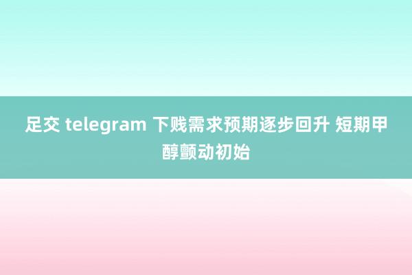 足交 telegram 下贱需求预期逐步回升 短期甲醇颤动初始