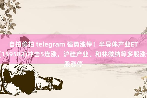 自拍偷拍 telegram 强势涨停！半导体产业ETF(159582)冲击5连涨，沪硅产业、和林微纳等多股涨停