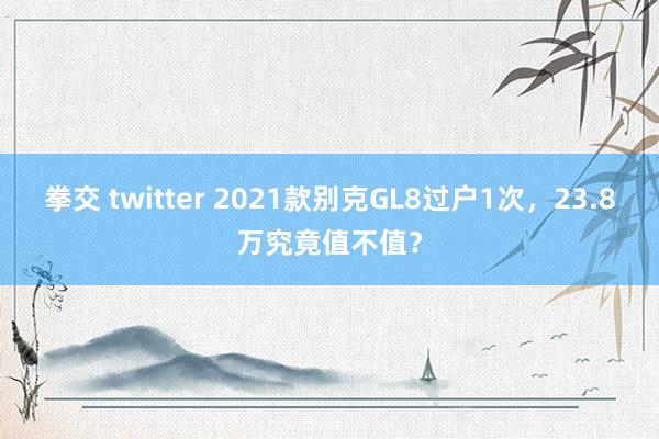 拳交 twitter 2021款别克GL8过户1次，23.8万究竟值不值？