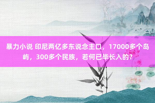 暴力小说 印尼两亿多东说念主口，17000多个岛屿，300多个民族，若何已毕长入的？