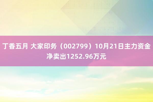 丁香五月 大家印务（002799）10月21日主力资金净卖出1252.96万元