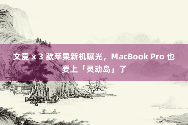 文爱 x 3 款苹果新机曝光，MacBook Pro 也要上「灵动岛」了