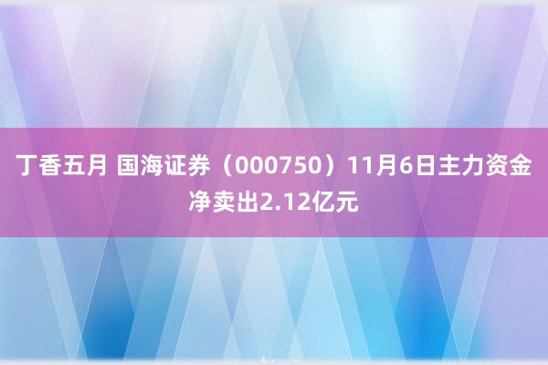 丁香五月 国海证券（000750）11月6日主力资金净卖出2.12亿元