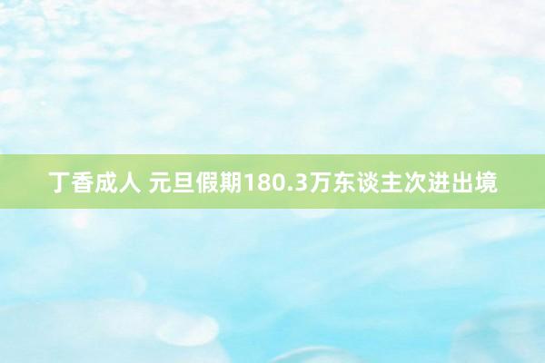 丁香成人 元旦假期180.3万东谈主次进出境