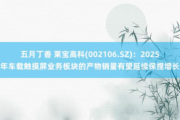 五月丁香 莱宝高科(002106.SZ)：2025年车载触摸屏业务板块的产物销量有望延续保捏增长