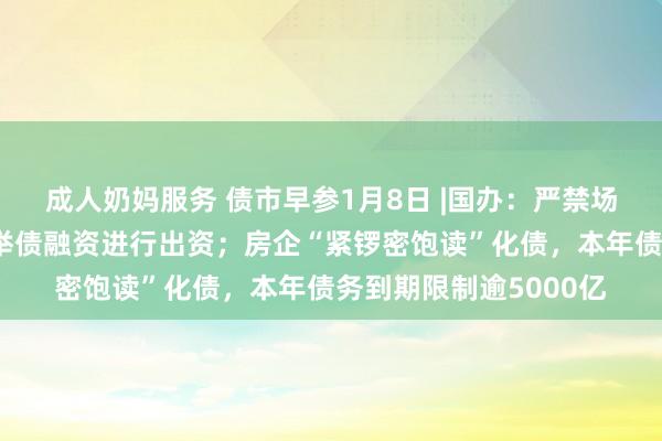 成人奶妈服务 债市早参1月8日 |国办：严禁场合政府通过行恶违纪举债融资进行出资；房企“紧锣密饱读”化债，本年债务到期限制逾5000亿