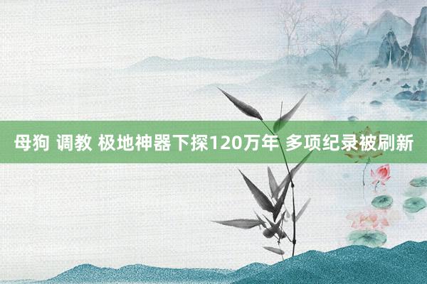 母狗 调教 极地神器下探120万年 多项纪录被刷新